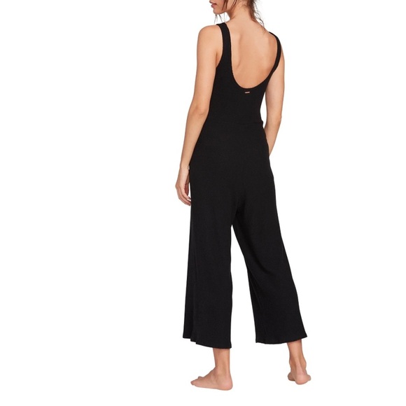 Volcom Lived In Lounge Ribbed Wide Leg Tank Romper, size Small - Picture 2 of 13